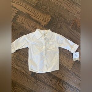 Carter’s White Button-Down Shirt – Size 2T – NWT